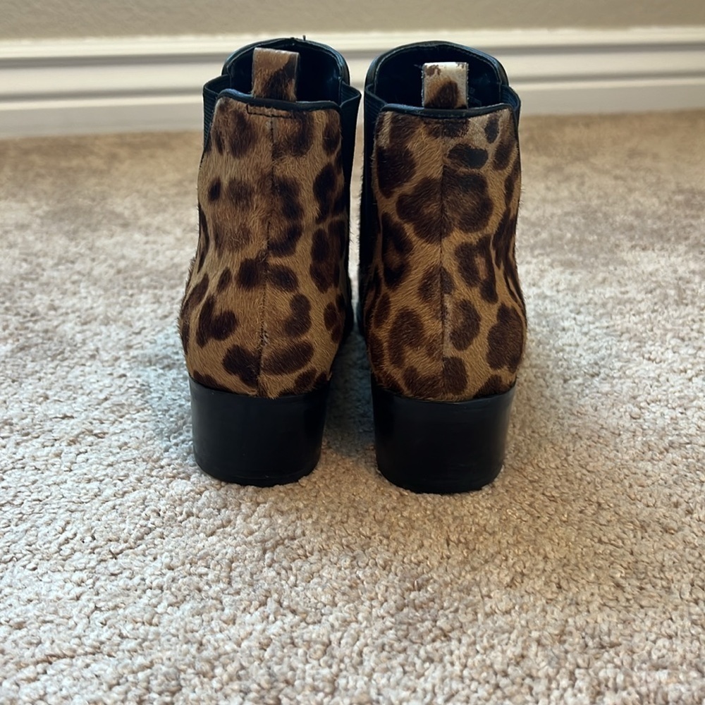 Marc Fisher Calf Hair Leopard Print Yaley Pointed Toe Booties - Picture 4 of 10